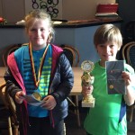 Siegerehrung der U8 mit dem Gewinner Jasper