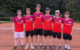U18 in Herford - v.l. Henrik Weiß, Noah Wesselmann, Julius Ambrus, Laurin Deckers, Nico Motzny, Paul Wesselmann